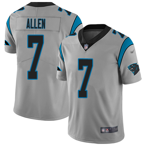 Carolina Panthers Limited Silver Men Kyle Allen Jersey NFL Football #7 Inverted Legend